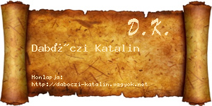 Dabóczi Katalin névjegykártya