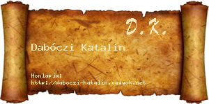 Dabóczi Katalin névjegykártya