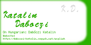 katalin daboczi business card